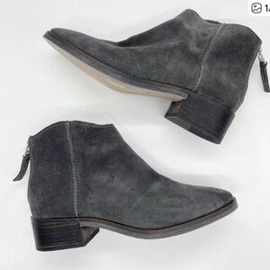 Dolce Vita Charcoal Suede Ankle Booties – Size 10